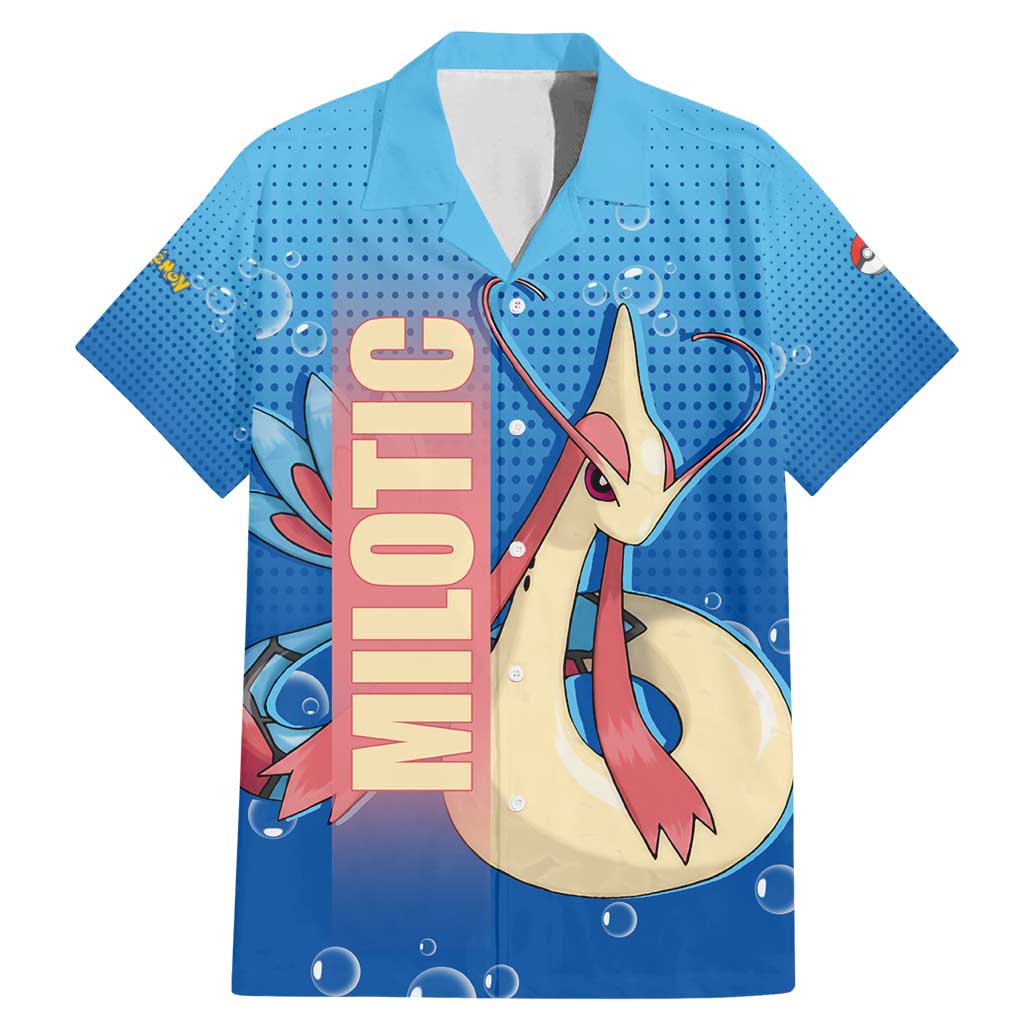 Milotic from Poké Family Matching Mermaid Dress and Hawaiian Shirt with Water Type Ability and Graceful Pose Design - The Mazicc