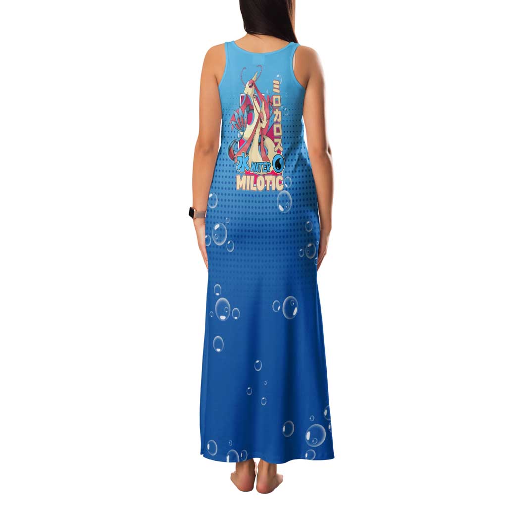 Milotic from Poké Family Matching Tank Maxi Dress and Hawaiian Shirt with Water Type Ability and Graceful Pose Design - The Mazicc
