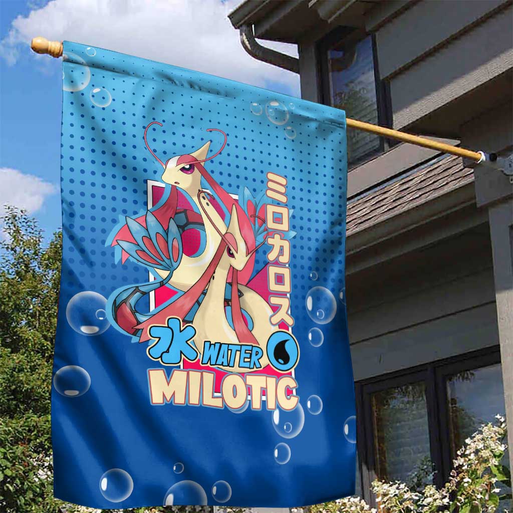 Milotic from Poké Garden Flag with Water Type Ability and Graceful Pose Design - The Mazicc
