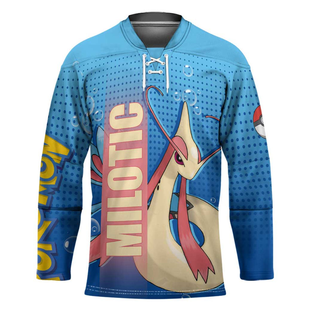 Milotic from Poké Hockey Jersey with Water Type Ability and Graceful Pose Design - The Mazicc