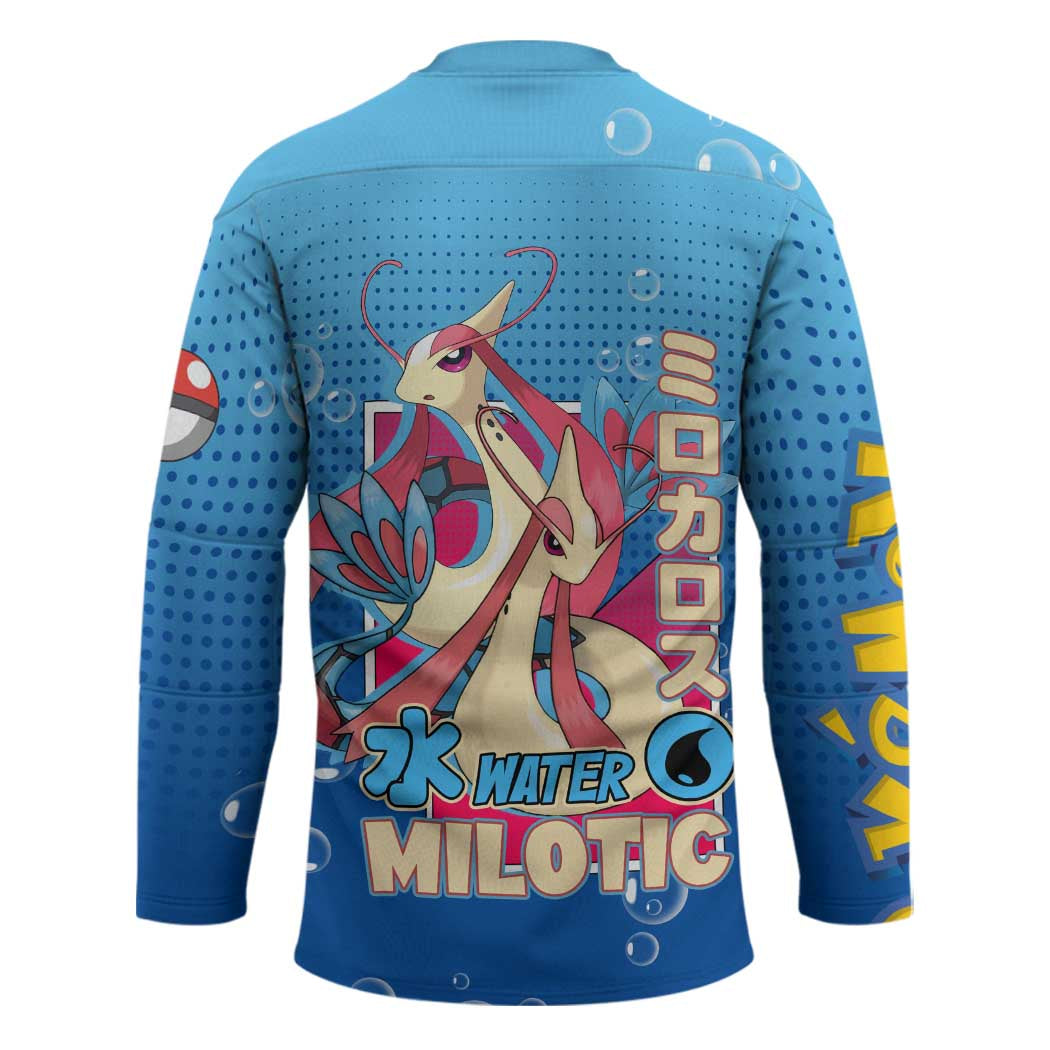 Milotic from Poké Hockey Jersey with Water Type Ability and Graceful Pose Design - The Mazicc