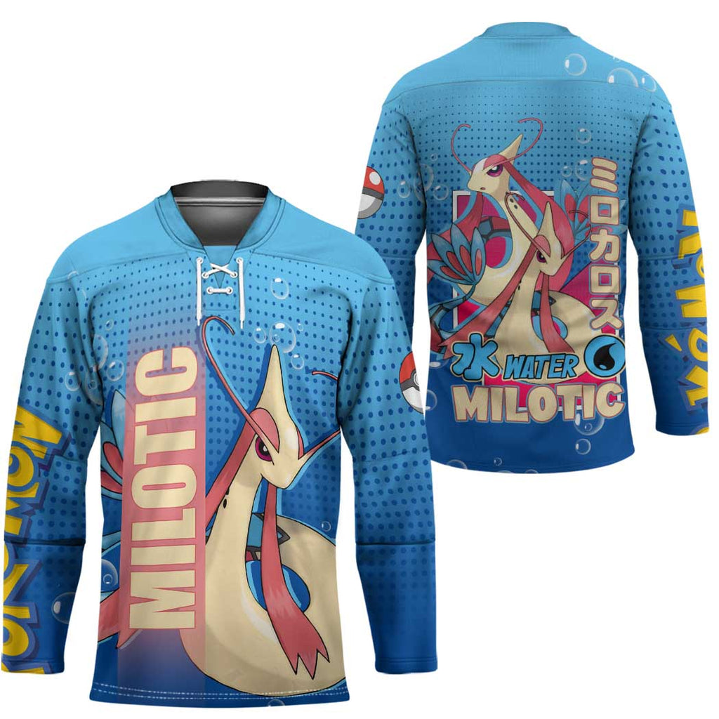 Milotic from Poké Hockey Jersey with Water Type Ability and Graceful Pose Design - The Mazicc
