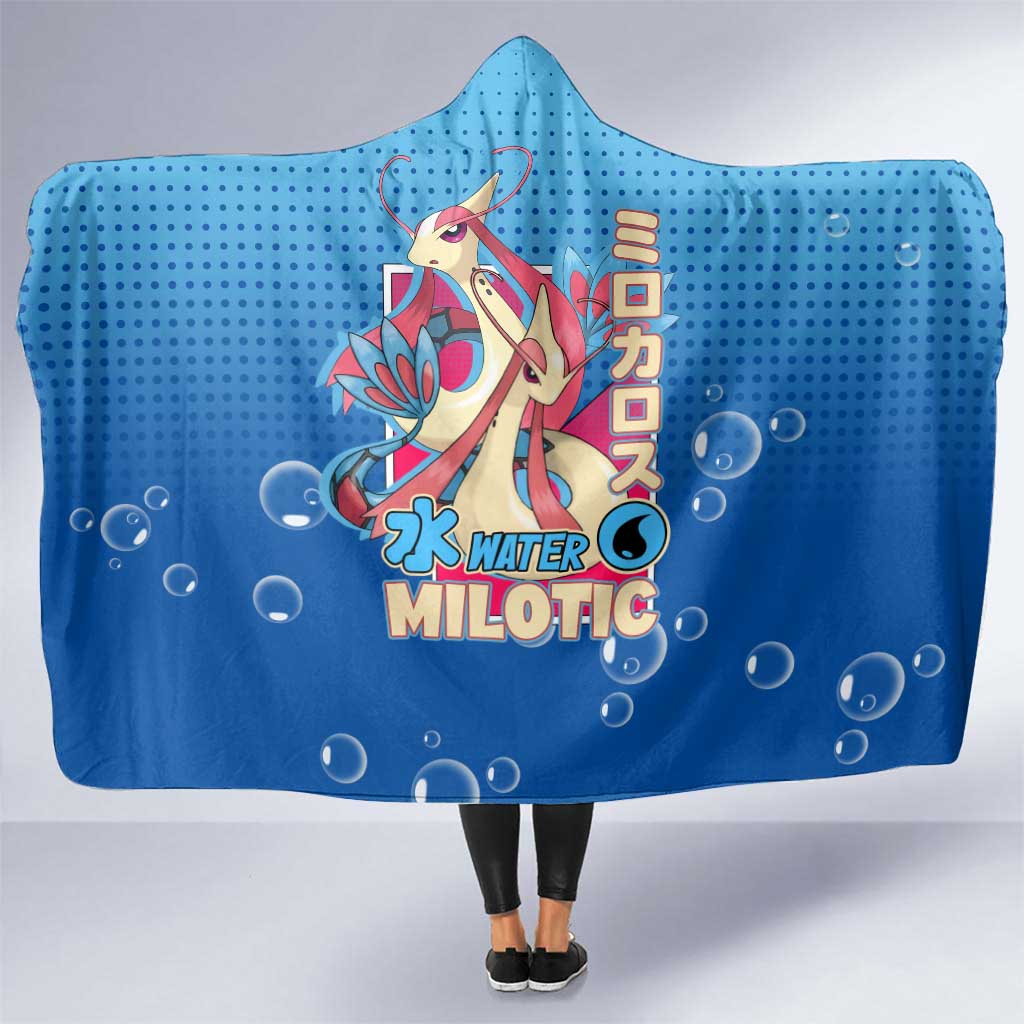Milotic from Poké Hooded Blanket with Water Type Ability and Graceful Pose Design - The Mazicc