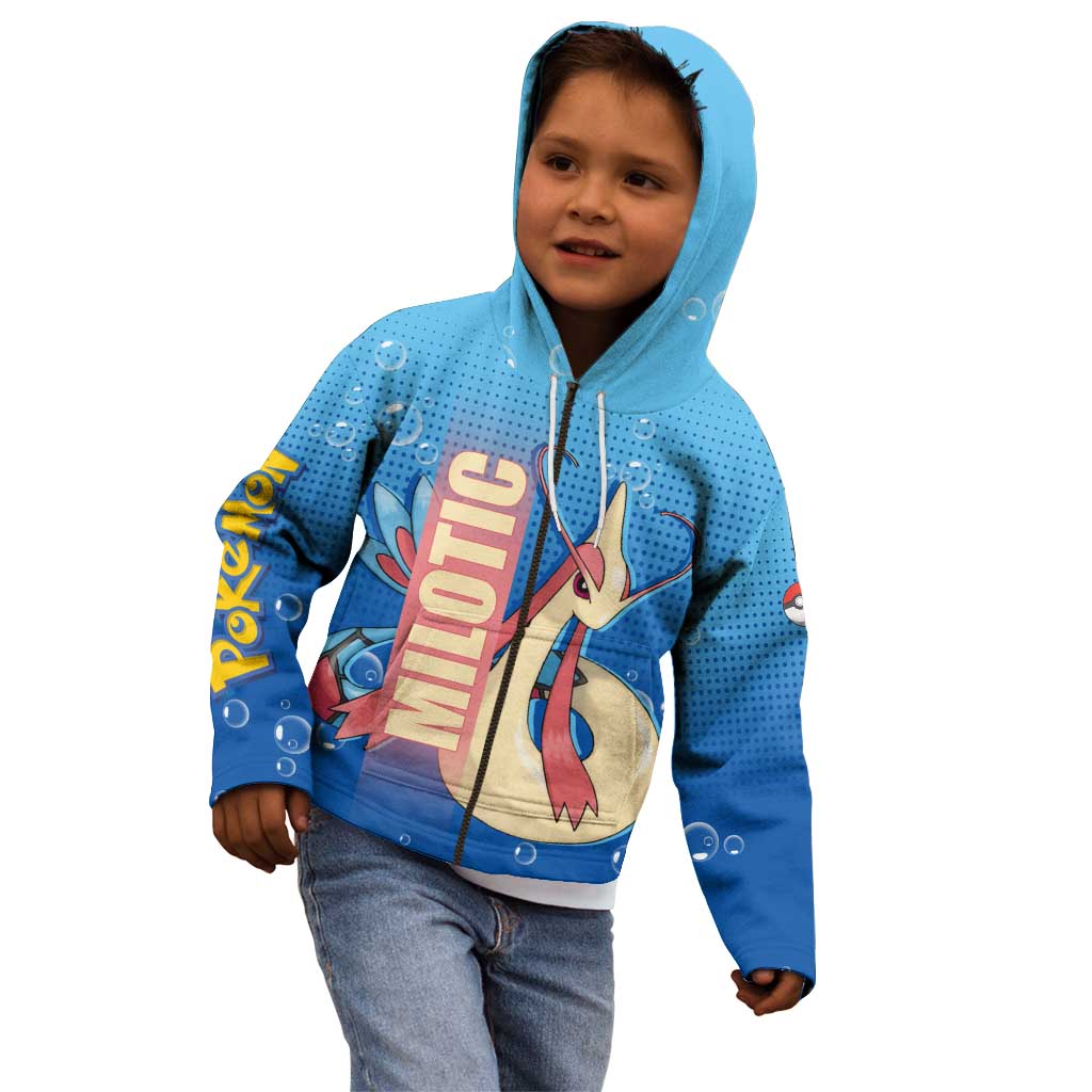 Milotic from Poké Kid Hoodie with Water Type Ability and Graceful Pose Design - The Mazicc