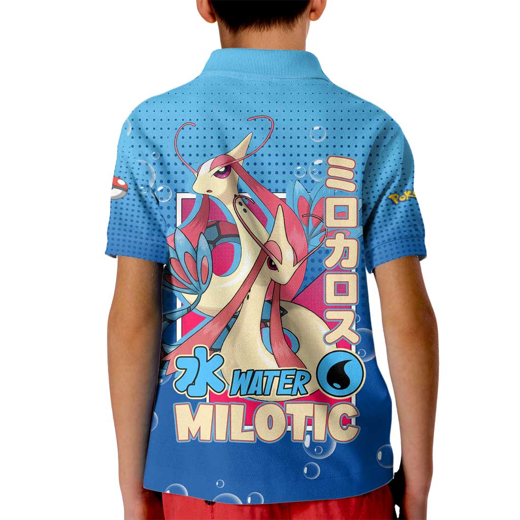 Milotic from Poké Kid Polo Shirt with Water Type Ability and Graceful Pose Design - The Mazicc
