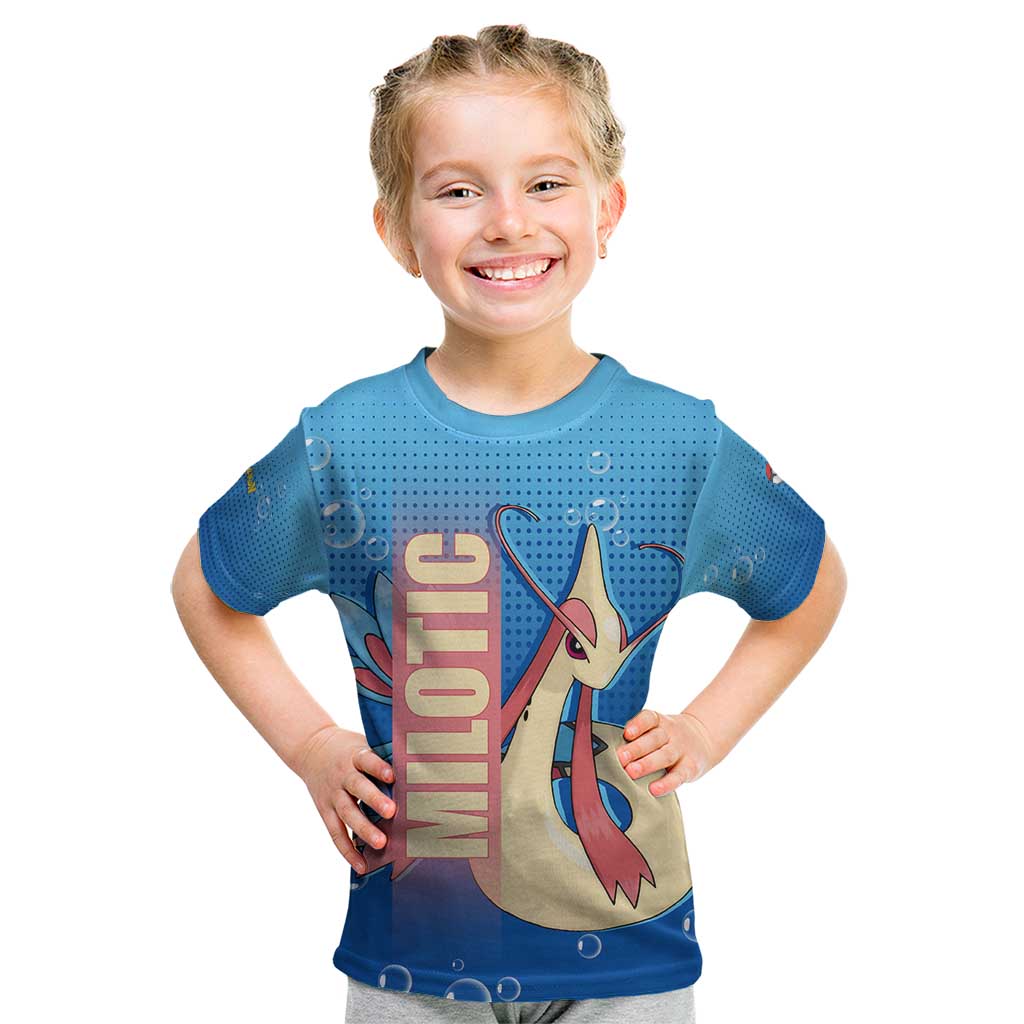 Milotic from Poké Kid T Shirt with Water Type Ability and Graceful Pose Design - The Mazicc