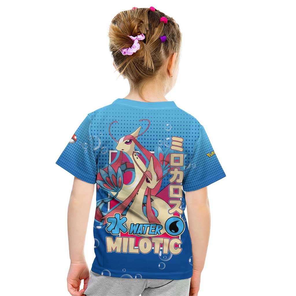 Milotic from Poké Kid T Shirt with Water Type Ability and Graceful Pose Design - The Mazicc