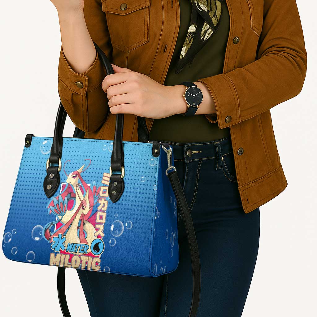 Milotic from Poké Leather Bag with Water Type Ability and Graceful Pose Design - The Mazicc