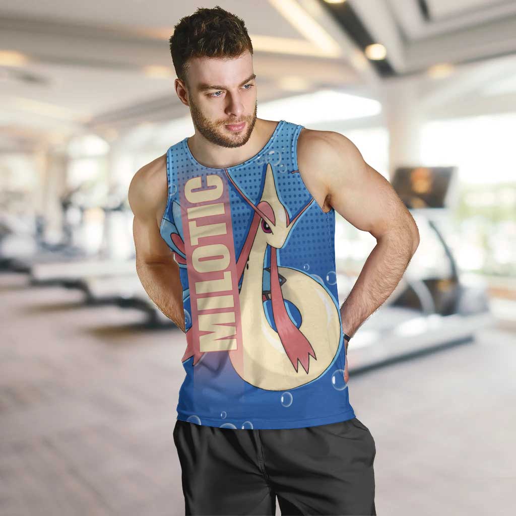 Milotic from Poké Men Tank Top with Water Type Ability and Graceful Pose Design - The Mazicc