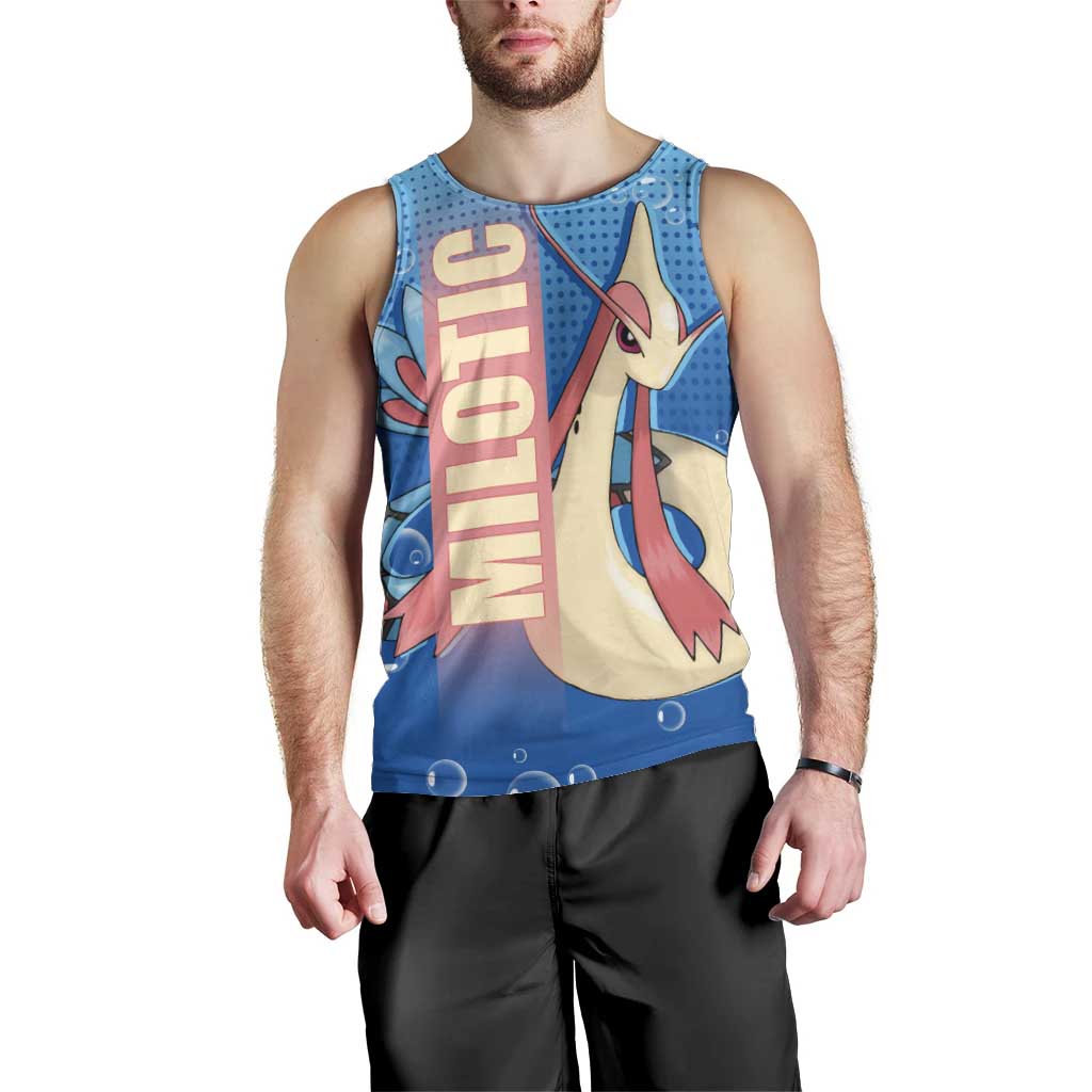 Milotic from Poké Men Tank Top with Water Type Ability and Graceful Pose Design - The Mazicc