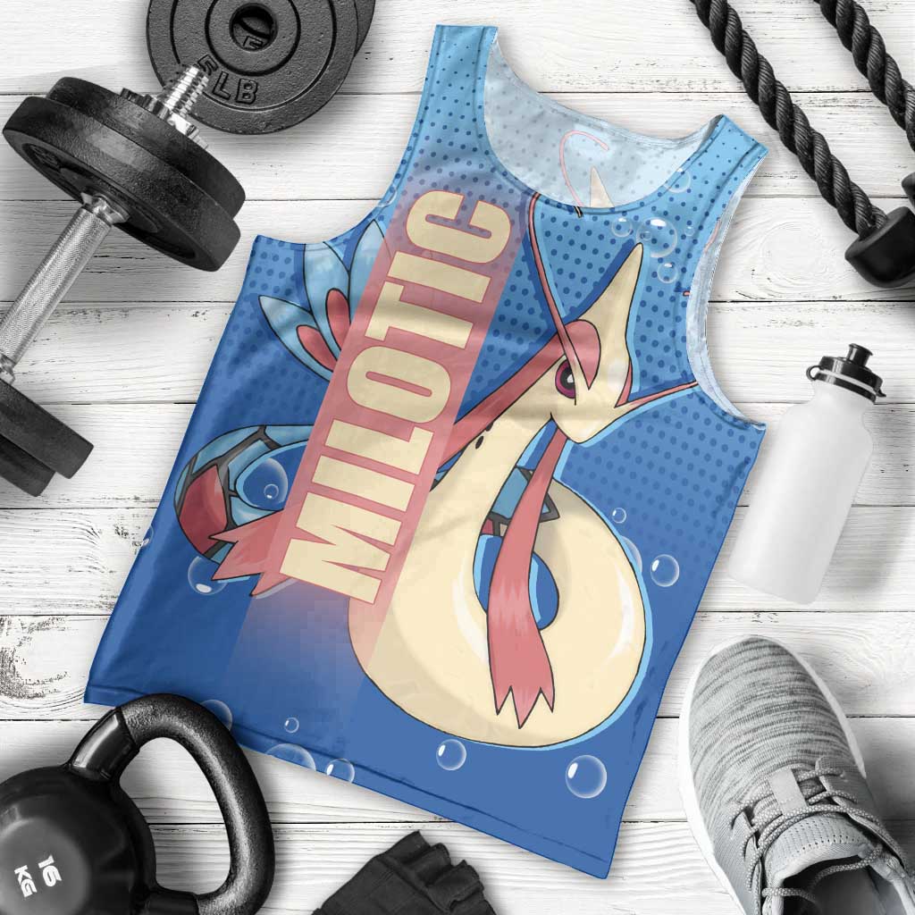 Milotic from Poké Men Tank Top with Water Type Ability and Graceful Pose Design - The Mazicc
