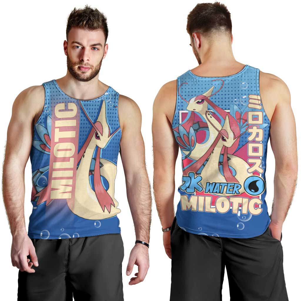 Milotic from Poké Men Tank Top with Water Type Ability and Graceful Pose Design - The Mazicc