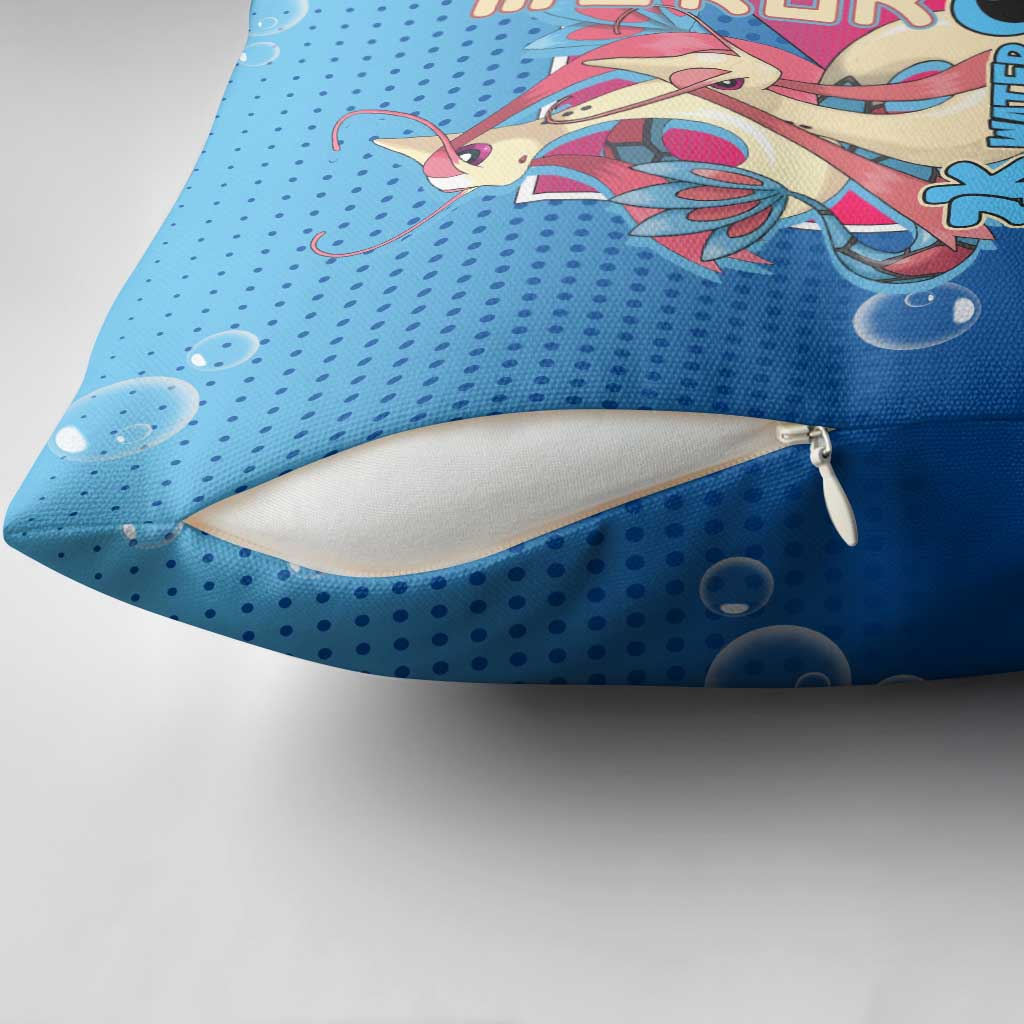 Milotic from Poké Pillow Cover with Water Type Ability and Graceful Pose Design - The Mazicc