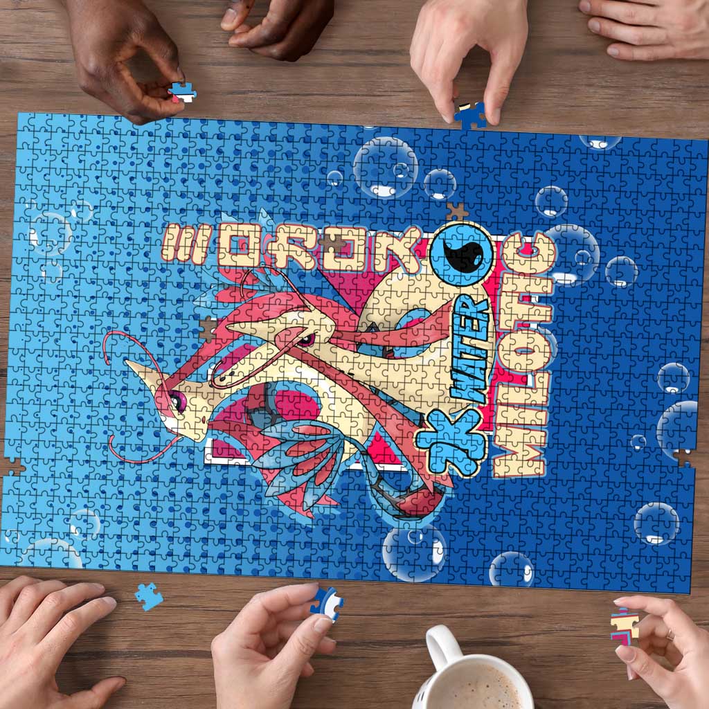Milotic from Poké Puzzle with Water Type Ability and Graceful Pose Design - The Mazicc