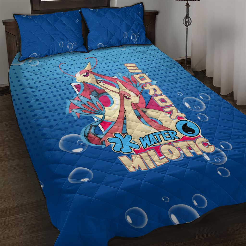 Milotic from Poké Quilt Bed Set with Water Type Ability and Graceful Pose Design - The Mazicc