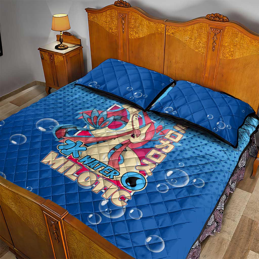 Milotic from Poké Quilt Bed Set with Water Type Ability and Graceful Pose Design - The Mazicc