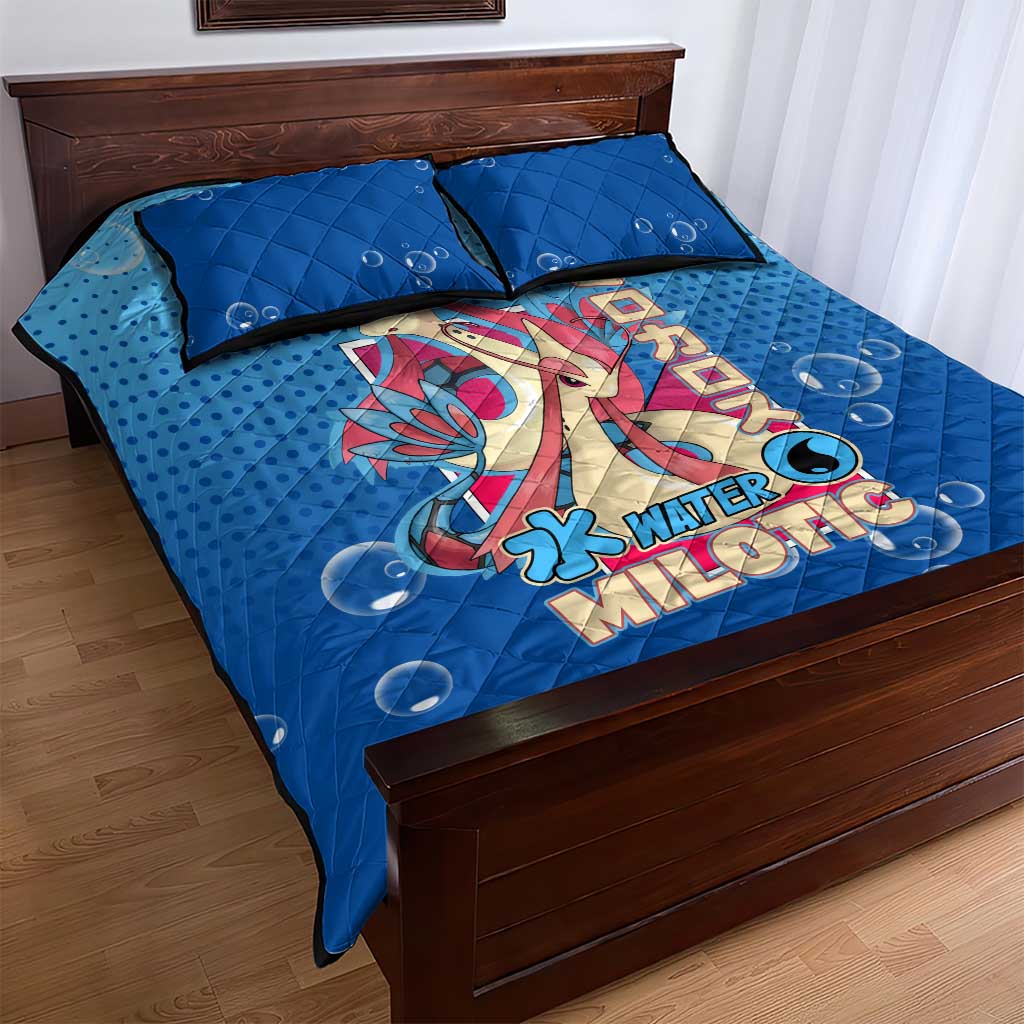 Milotic from Poké Quilt Bed Set with Water Type Ability and Graceful Pose Design - The Mazicc