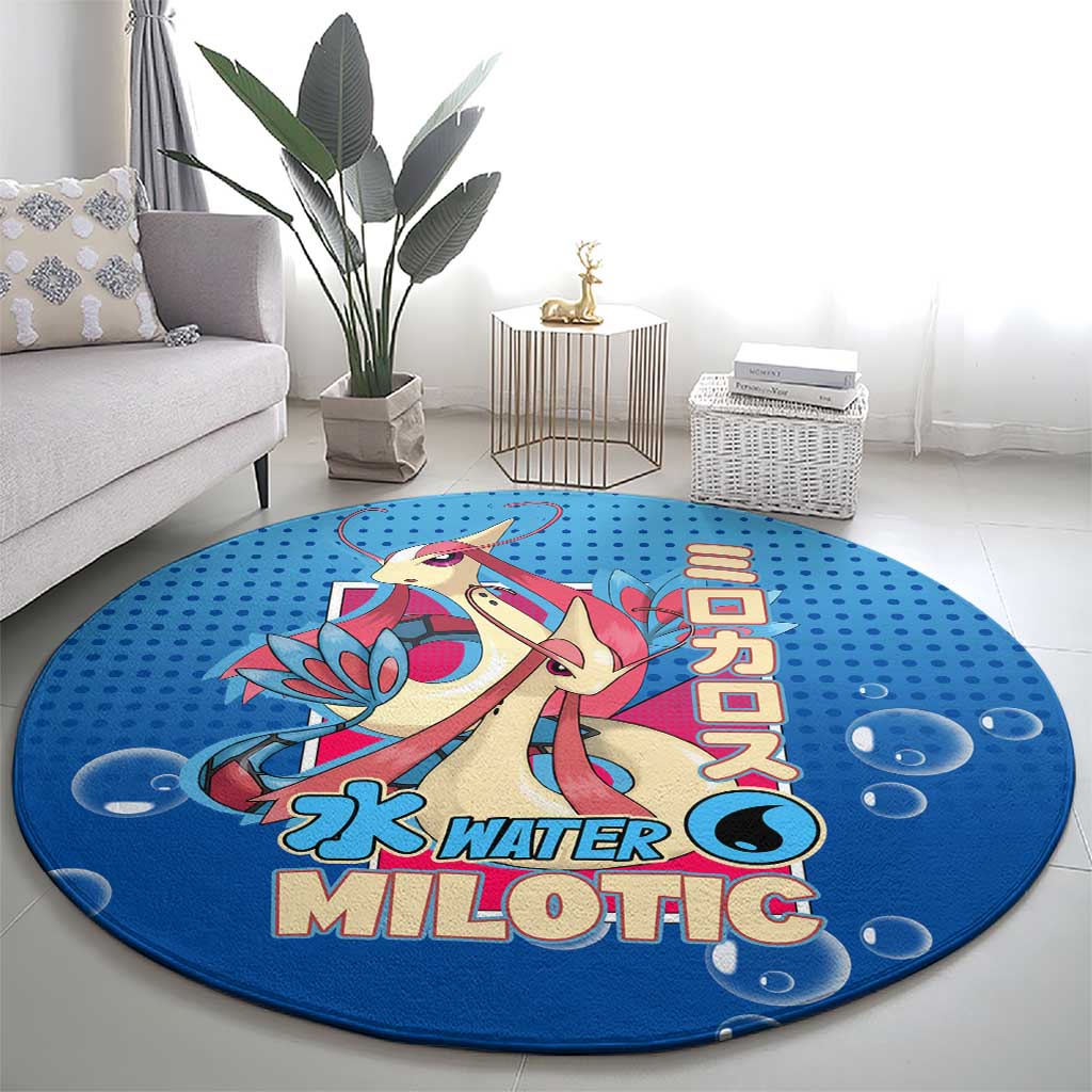 Milotic from Poké Round Carpet with Water Type Ability and Graceful Pose Design - The Mazicc