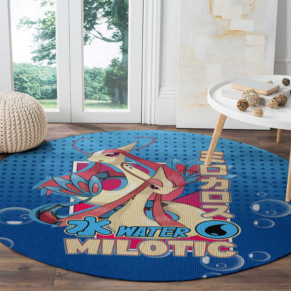 Milotic from Poké Round Carpet with Water Type Ability and Graceful Pose Design - The Mazicc
