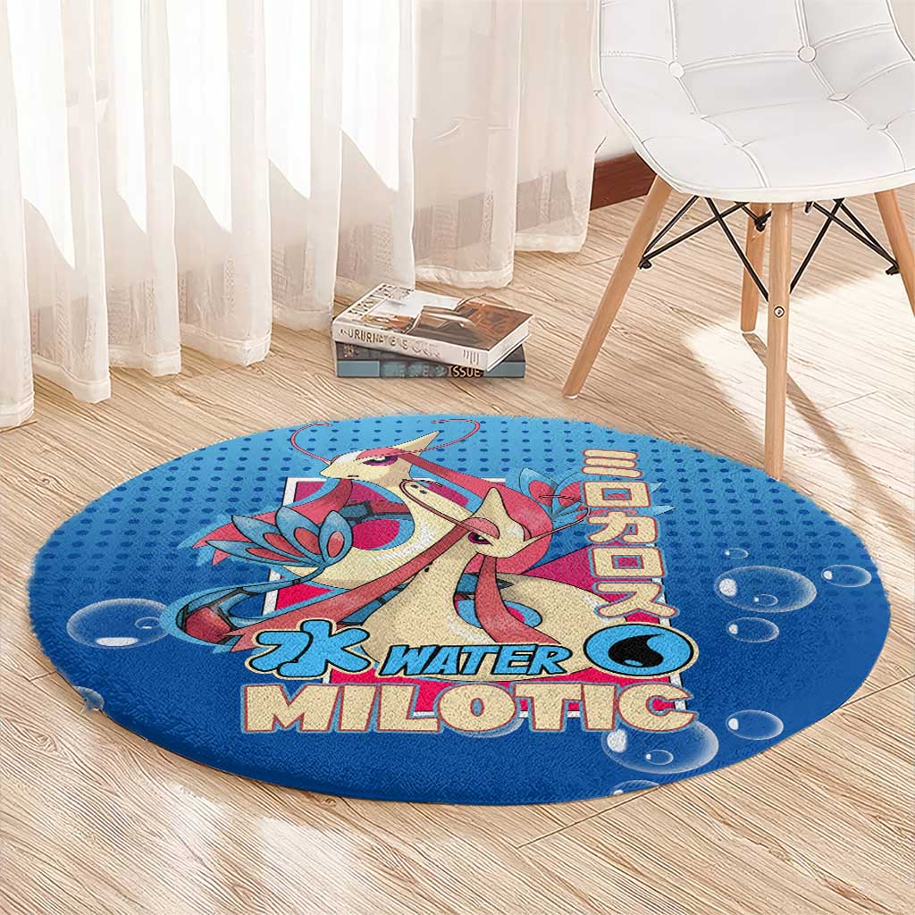 Milotic from Poké Round Carpet with Water Type Ability and Graceful Pose Design - The Mazicc