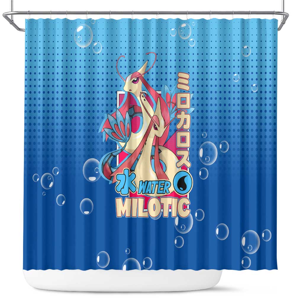 Milotic from Poké Shower Curtain with Water Type Ability and Graceful Pose Design - The Mazicc
