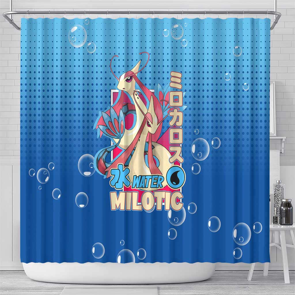 Milotic from Poké Shower Curtain with Water Type Ability and Graceful Pose Design - The Mazicc