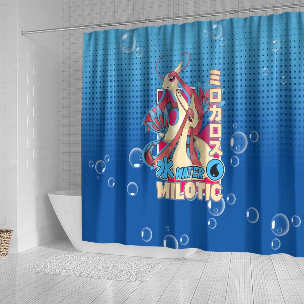 Milotic from Poké Shower Curtain with Water Type Ability and Graceful Pose Design - The Mazicc
