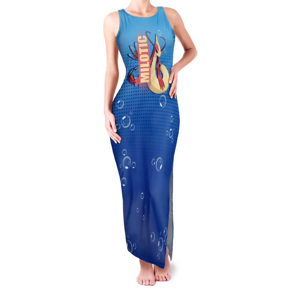 Milotic from Poké Tank Maxi Dress with Water Type Ability and Graceful Pose Design - The Mazicc