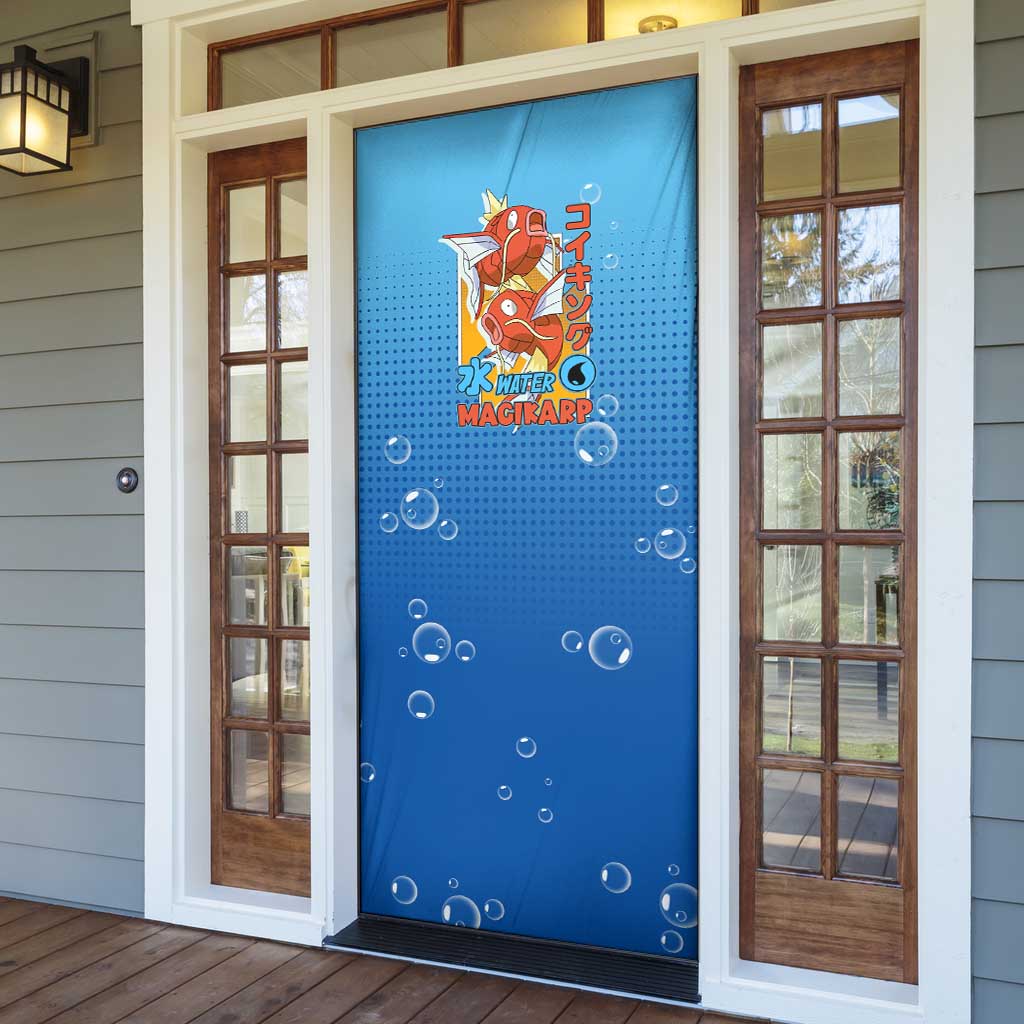 Magikarp from Poké Door Cover with Water Type Power and Splashing Design - The Mazicc