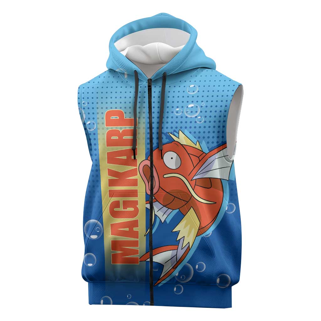 Magikarp from Poké Sleeveless Zip Hoodie with Water Type Power and Splashing Design - The Mazicc