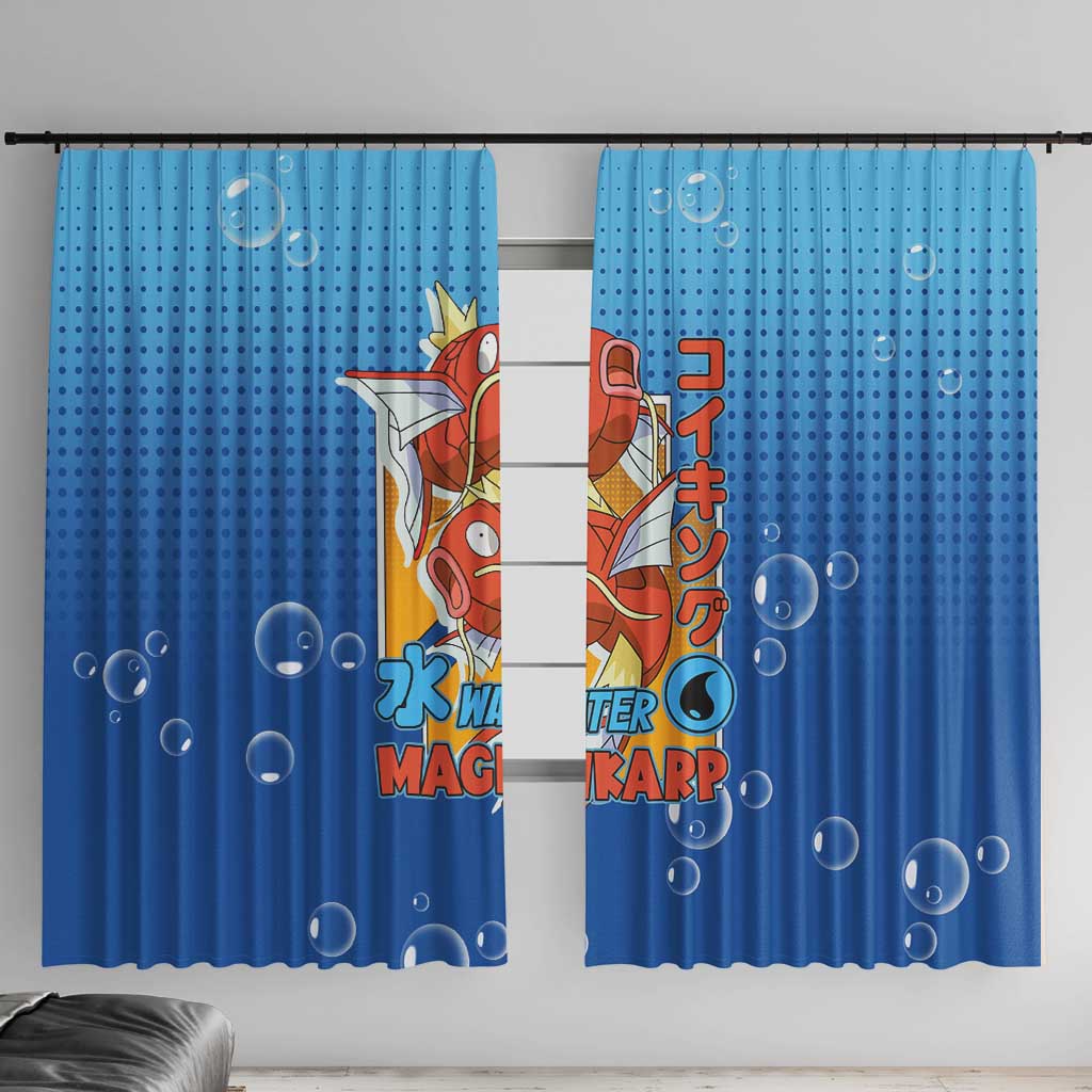 Magikarp from Poké Window Curtain with Water Type Power and Splashing Design - The Mazicc