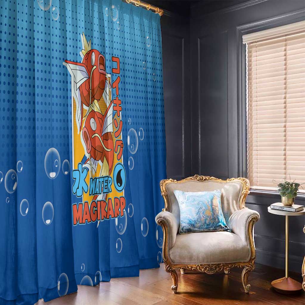 Magikarp from Poké Window Curtain with Water Type Power and Splashing Design - The Mazicc