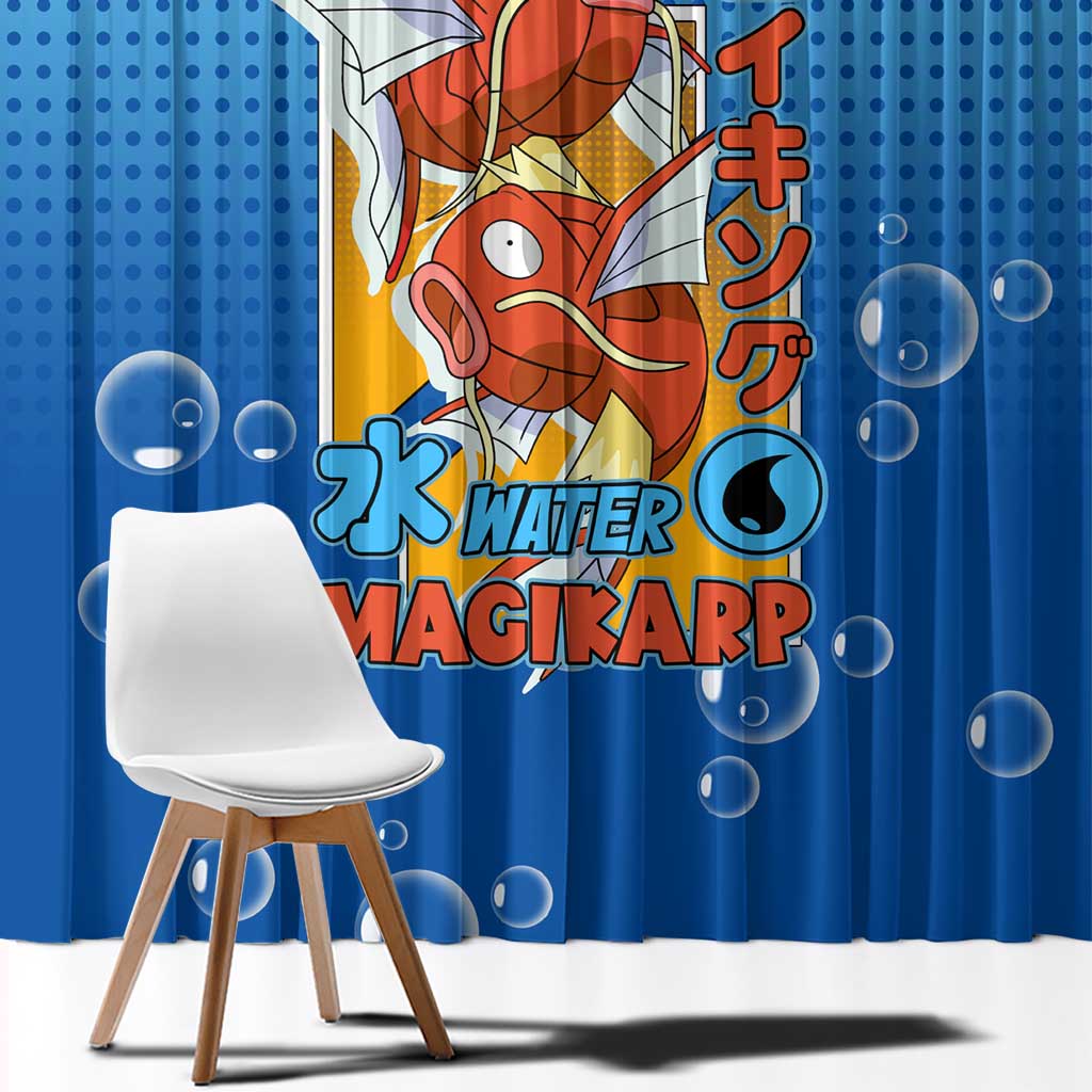 Magikarp from Poké Window Curtain with Water Type Power and Splashing Design - The Mazicc