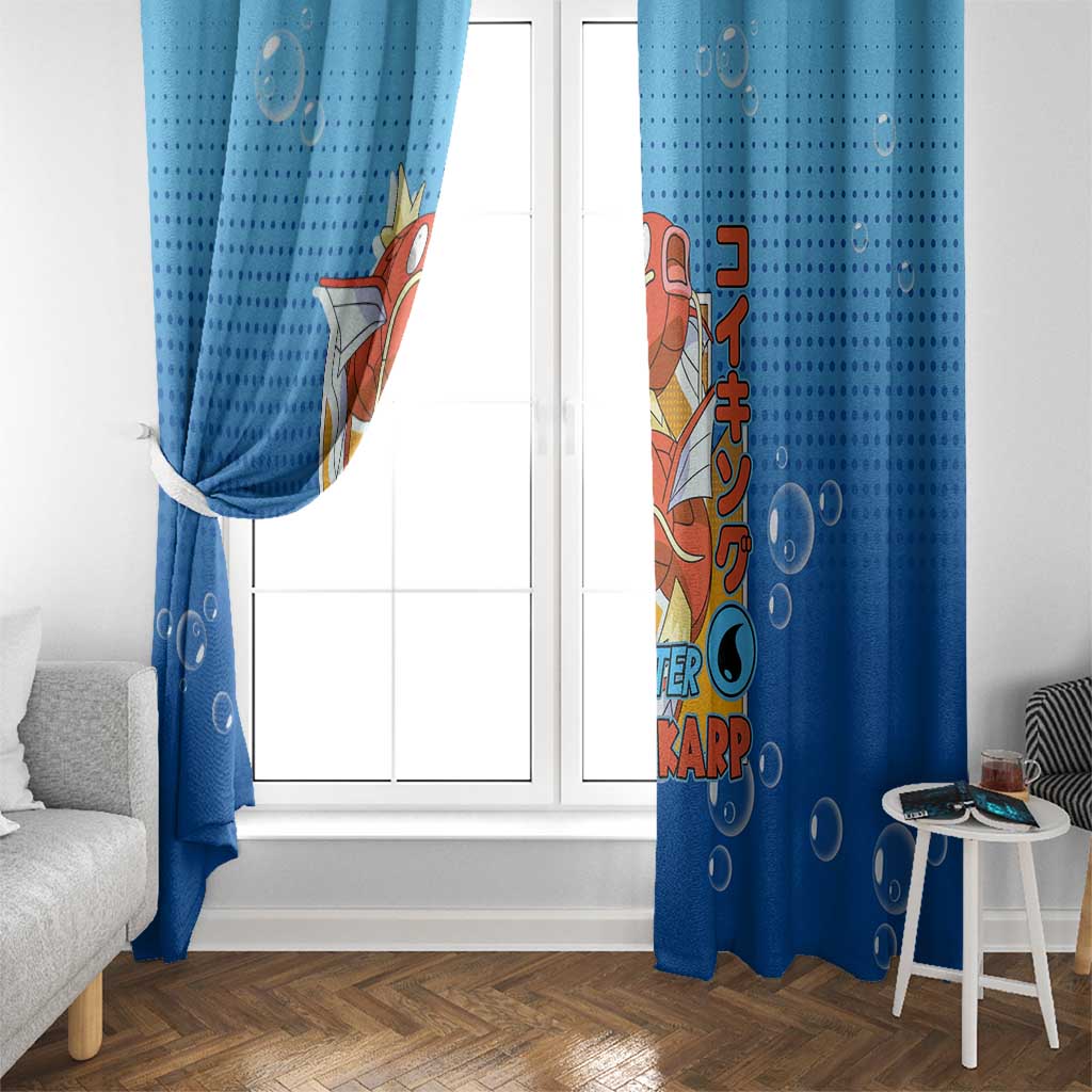 Magikarp from Poké Window Curtain with Water Type Power and Splashing Design - The Mazicc