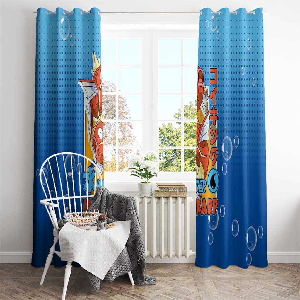 Magikarp from Poké Window Curtain with Water Type Power and Splashing Design - The Mazicc