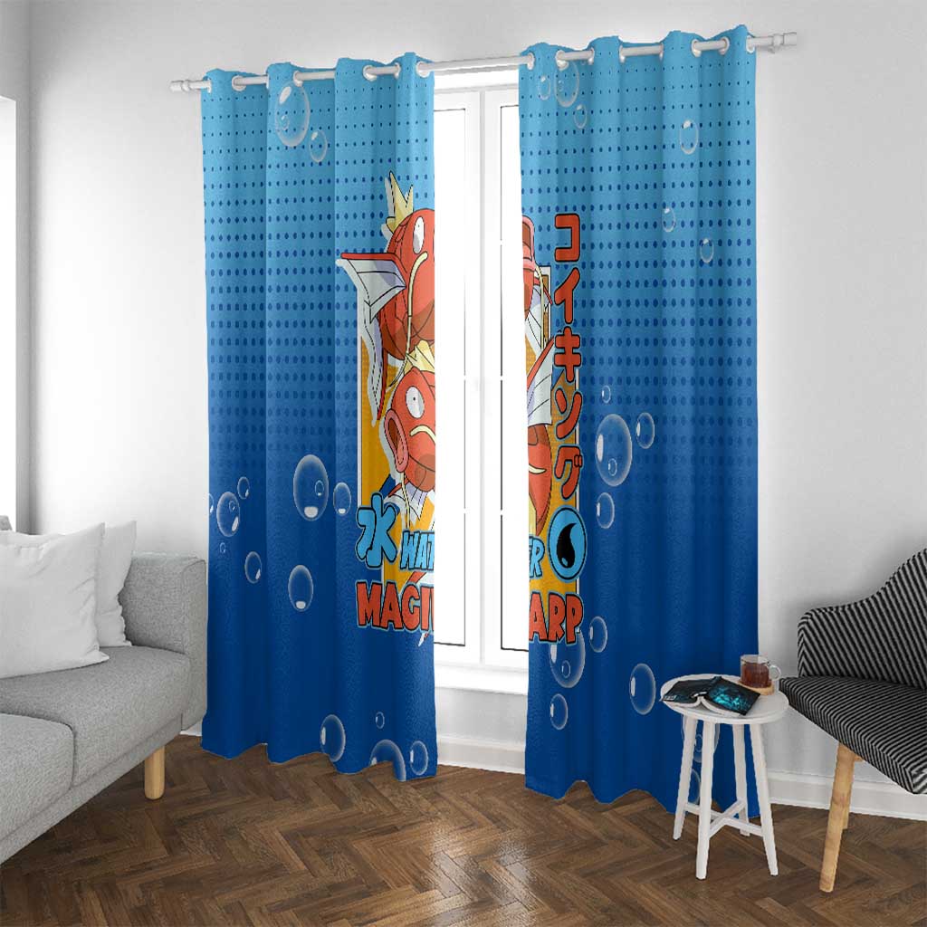 Magikarp from Poké Window Curtain with Water Type Power and Splashing Design - The Mazicc