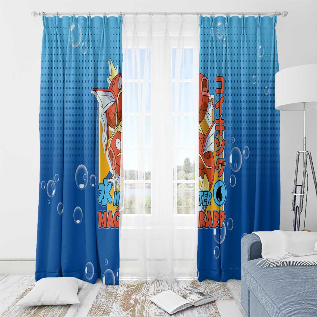 Magikarp from Poké Window Curtain with Water Type Power and Splashing Design - The Mazicc