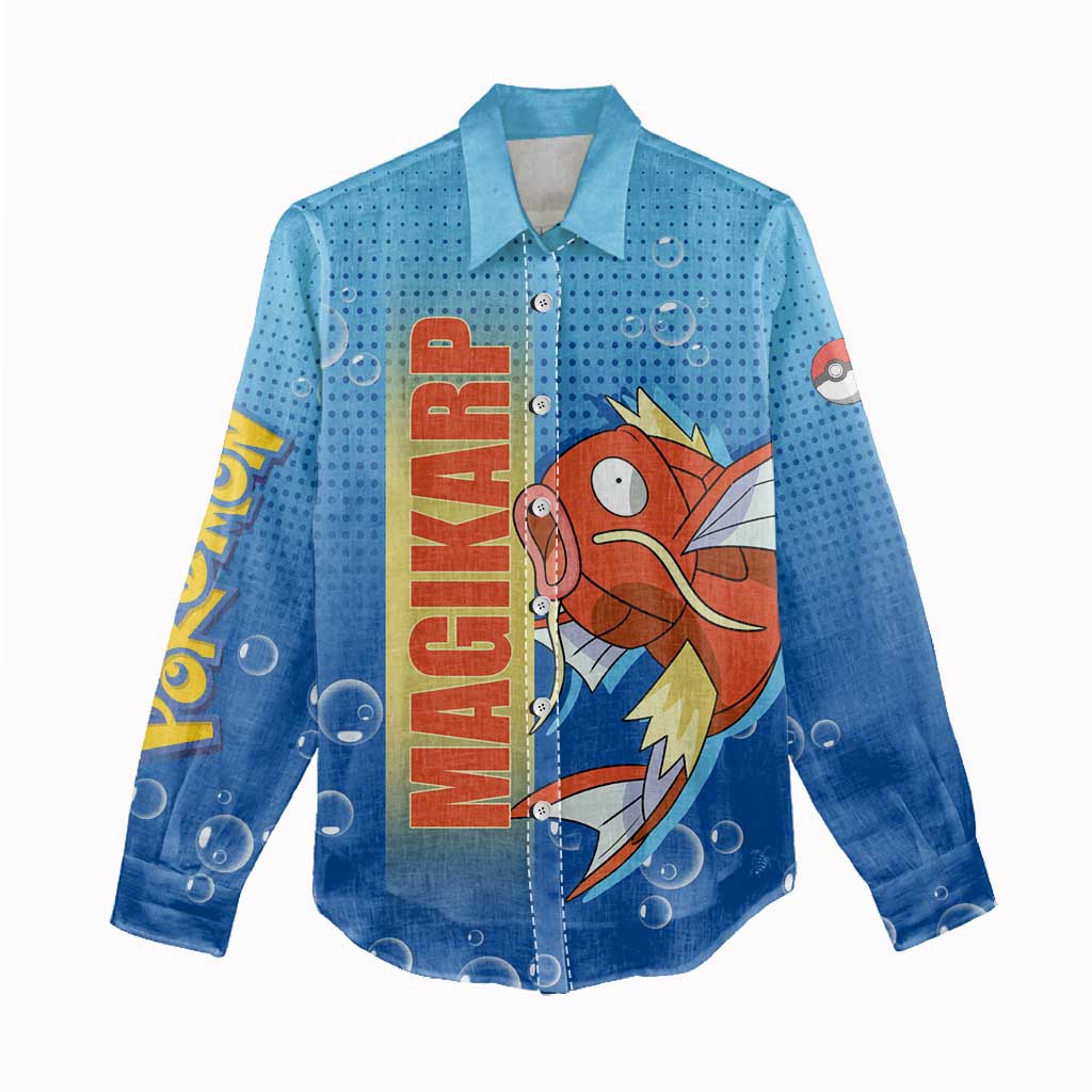 Magikarp from Poké Women Casual Shirt with Water Type Power and Splashing Design - The Mazicc