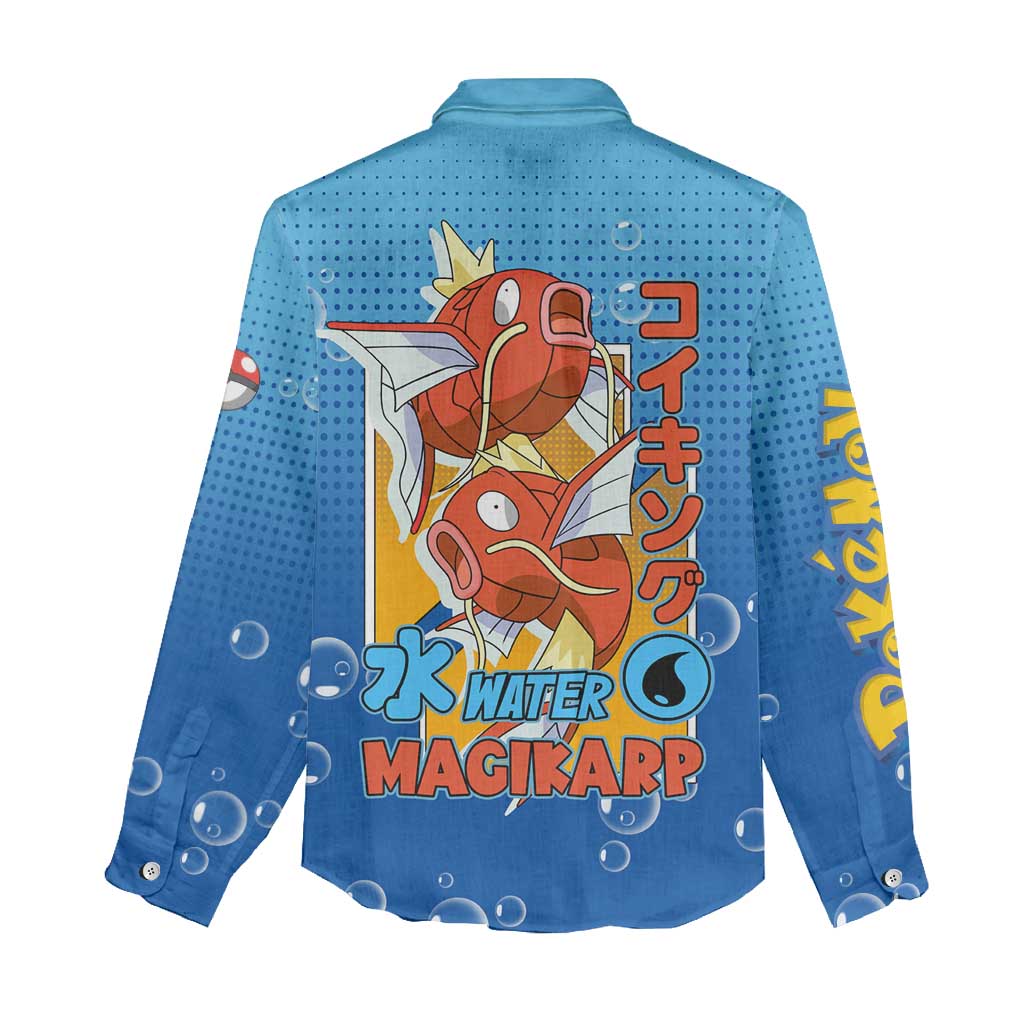Magikarp from Poké Women Casual Shirt with Water Type Power and Splashing Design - The Mazicc