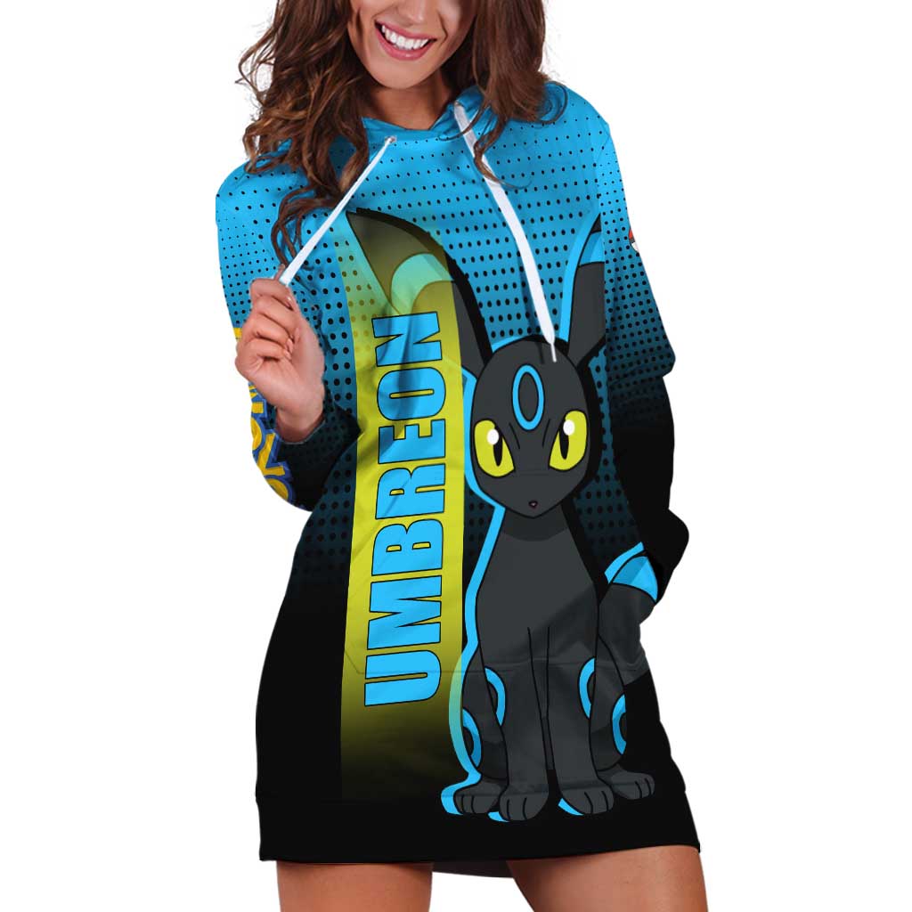 Umbreon from Poké Hoodie Dress with Dark Type Power and Stylish Design - The Mazicc