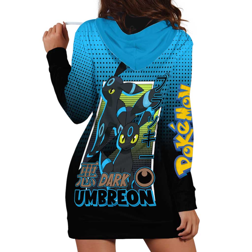 Umbreon from Poké Hoodie Dress with Dark Type Power and Stylish Design - The Mazicc