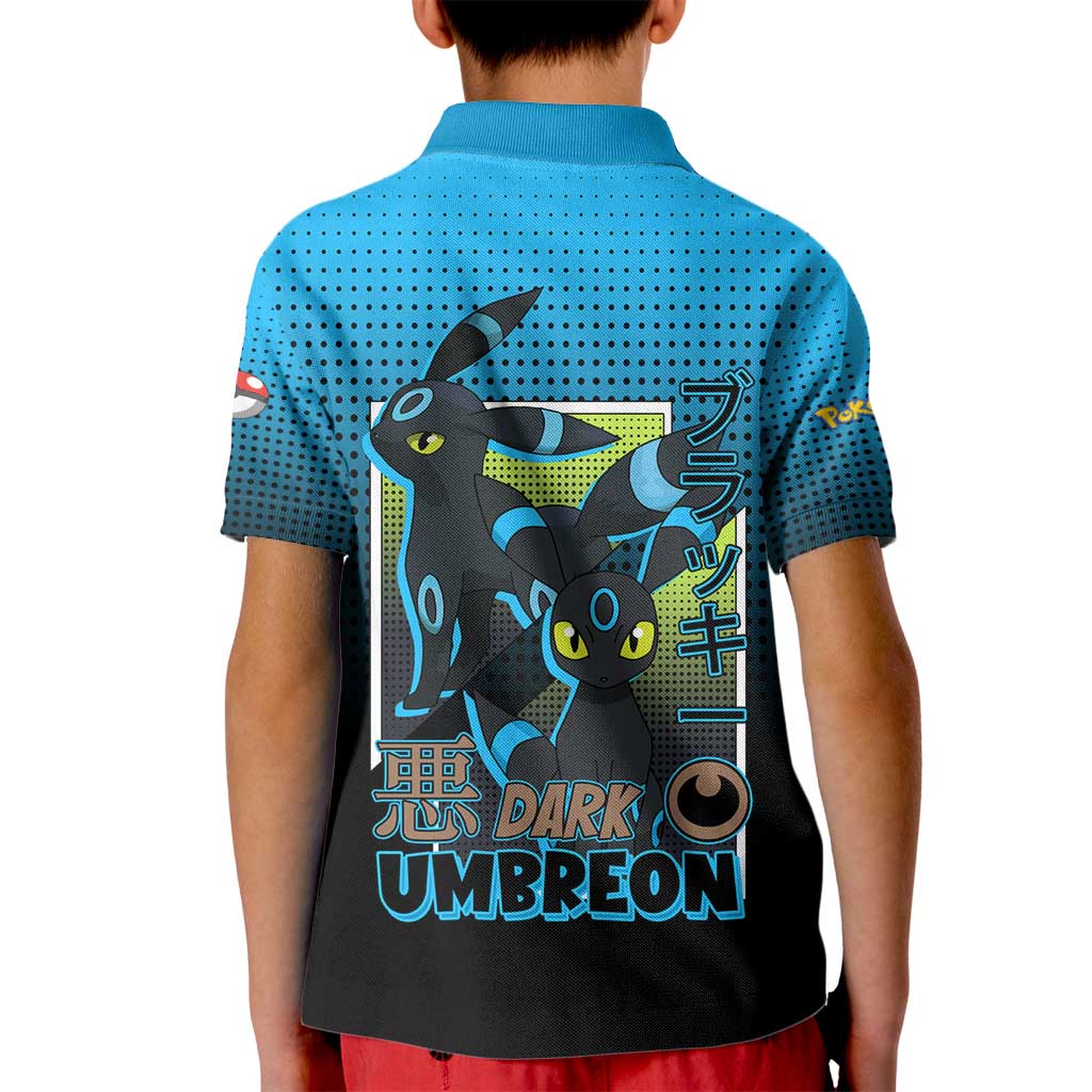 Umbreon from Poké Kid Polo Shirt with Dark Type Power and Stylish Design - The Mazicc