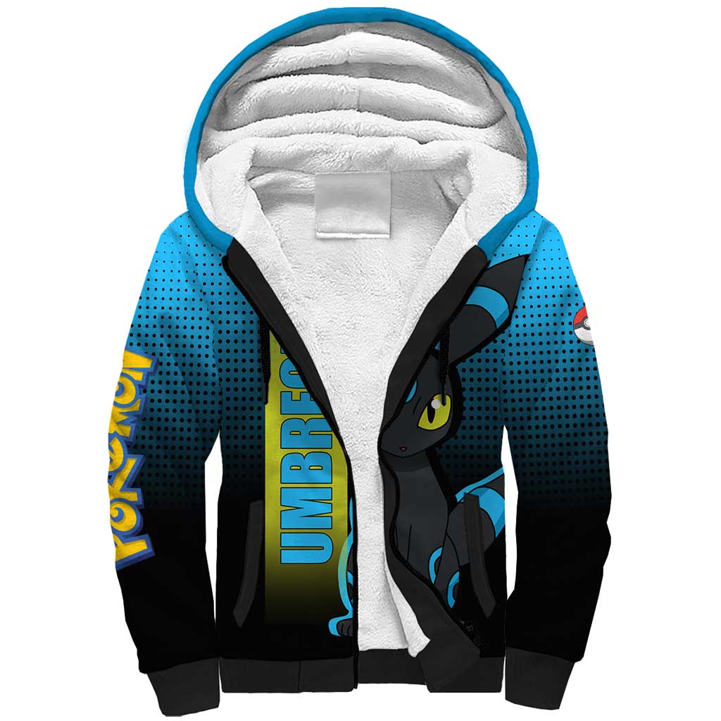 Umbreon from Poké Sherpa Hoodie with Dark Type Power and Stylish Design - The Mazicc