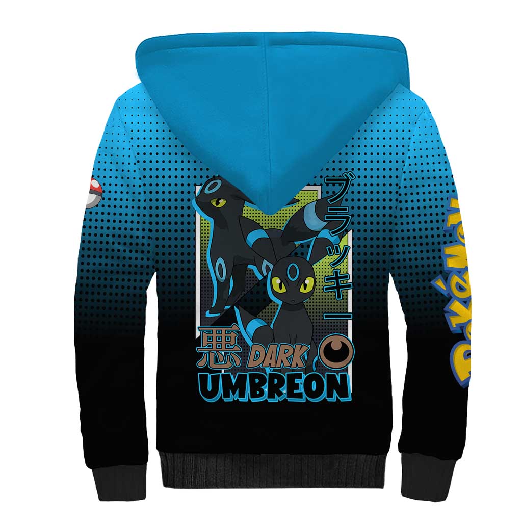 Umbreon from Poké Sherpa Hoodie with Dark Type Power and Stylish Design - The Mazicc