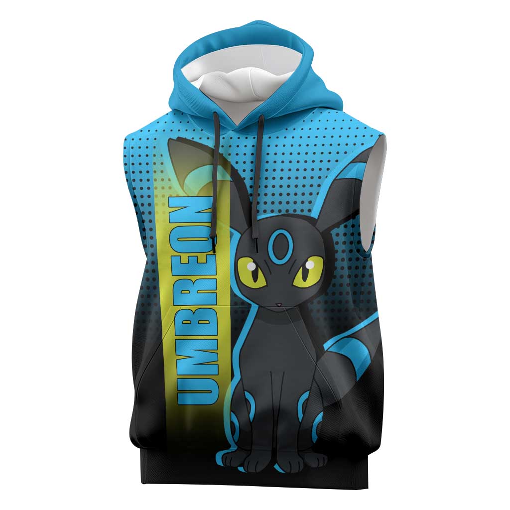 Umbreon from Poké Sleeveless Hoodie with Dark Type Power and Stylish Design - The Mazicc