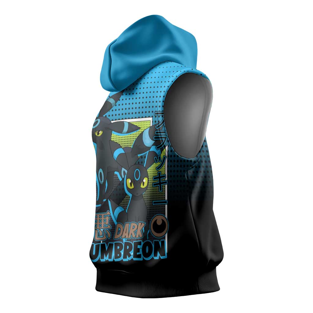 Umbreon from Poké Sleeveless Hoodie with Dark Type Power and Stylish Design - The Mazicc