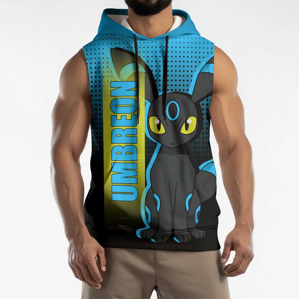 Umbreon from Poké Sleeveless Hoodie with Dark Type Power and Stylish Design - The Mazicc