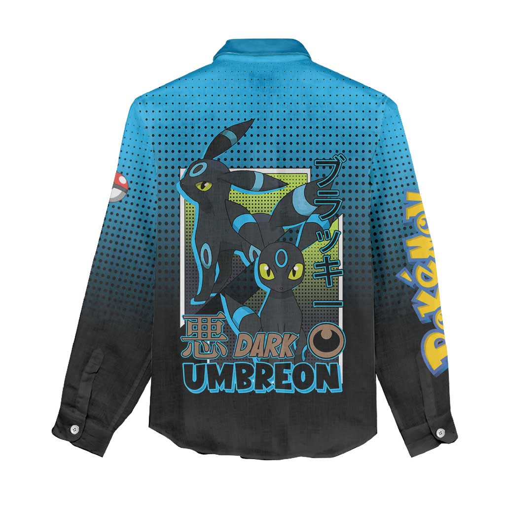 Umbreon from Poké Women Casual Shirt with Dark Type Power and Stylish Design - The Mazicc