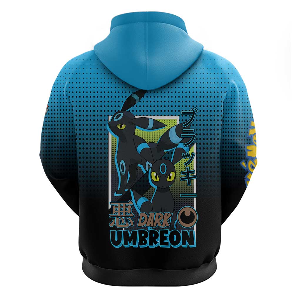 Umbreon from Poké Zip Hoodie with Dark Type Power and Stylish Design - The Mazicc