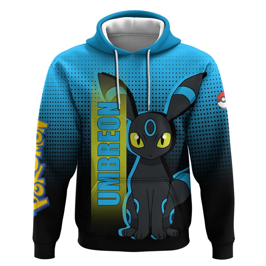 Umbreon from Poké Zip Hoodie with Dark Type Power and Stylish Design - The Mazicc